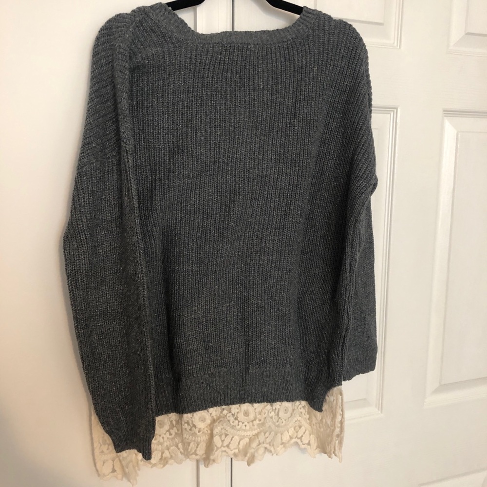 Forever 21 lace and knit sweater